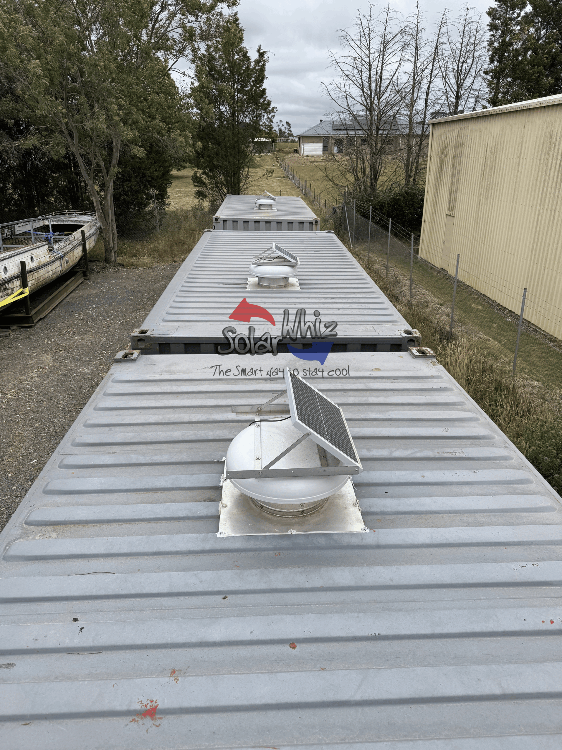 shipping container solar ventilation - solar whiz